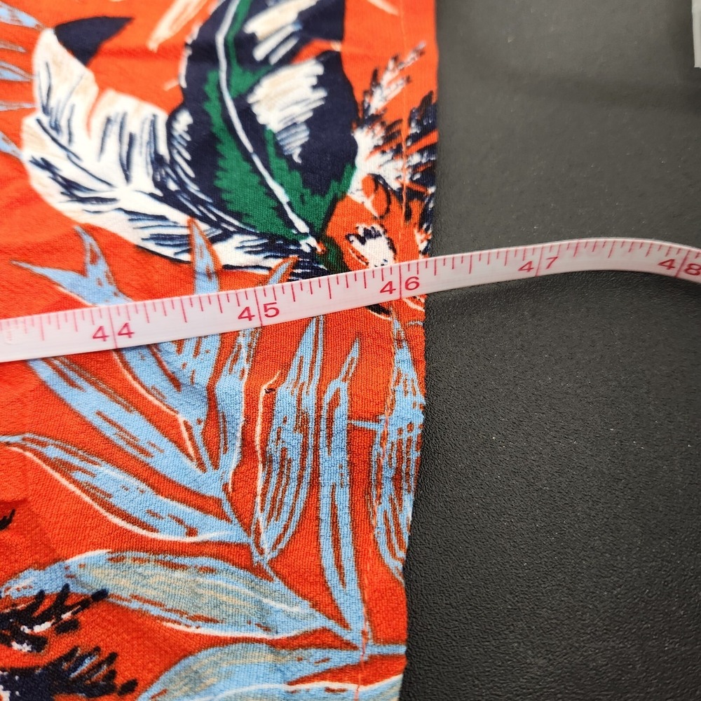 NWT LOFT Midi Dress Red Floral Tropical Fit Flare sz 4 Womens Cruise Beach - Picture 11 of 11